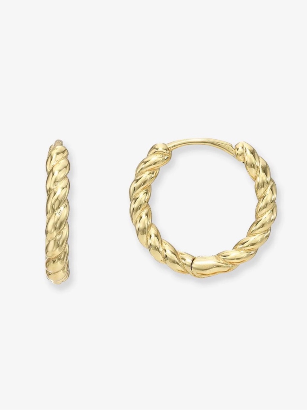 Zoe Lev Medium Braided Gold Hoop Earrings